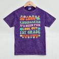 Kids So Long Kindergarten 1st Grade Here I Come Graduation Groovy Mineral Wash Tshirts Mineral Purple