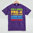 Kids So Long PRE-K It's Been Fun Shirt Boy Girl Graduation Mineral Wash Tshirts Mineral Purple