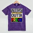 Kids Straight Outta Pre-K Graduation Mineral Wash Tshirts Mineral Purple