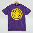 Be Kind Rewind Shirt Retro Nostalgia Sticker 80s 90s Tee Premium Tri-Blend Mineral Wash Tshirts Mineral Purple