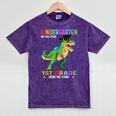 Kindergarten Graduation 1st Here We Come Class 2023 Dinosaur Mineral Wash Tshirts Mineral Purple