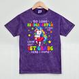 Kindergarten Graduation 2025 Graduate Girls Unicorn 1st Grad Mineral Wash Tshirts Mineral Purple