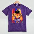 Kindergarten Graduation Level Complete Gamer Graduation Kids Mineral Wash Tshirts Mineral Purple
