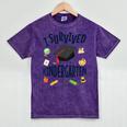 Kindergarten Graduation Shirt I Survived Kindergarten Mineral Wash Tshirts Mineral Purple