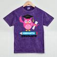 Kindergarten Graduation Tee Shirt Pink Owl T-Shir Mineral Wash Tshirts Mineral Purple