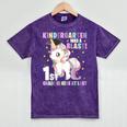 Kindergarten Graduation Unicorn Kindergarten Graduate Girls Mineral Wash Tshirts Mineral Purple