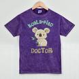 Koala Doctor Shirt Med Student Graduation Idea Mineral Wash Tshirts Mineral Purple