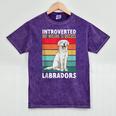 Labrador Retriever Introvert White Lab Mineral Wash Tshirts Mineral Purple