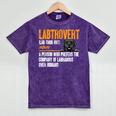 Labrador Retriever Labtrovert Definition Introvert Labrador Mineral Wash Tshirts Mineral Purple