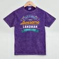 Landman Shirt Awesome Job Occupation Graduation Mineral Wash Tshirts Mineral Purple