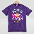 Last Day Of School Adios Kindergarten Graduation Kids Girls Mineral Wash Tshirts Mineral Purple