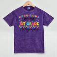 Last Day Of School Autograph 1st Grade Graduation Boys Girls Mineral Wash Tshirts Mineral Purple