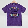 Last Day Of School Autograph 2nd Grade Graduation Boys Girls Mineral Wash Tshirts Mineral Purple