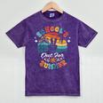 Last Day Of School Groovy Graduation School's Out For Summer Mineral Wash Tshirts Mineral Purple
