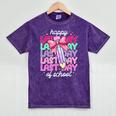 Last Day Of School Shirt Coquette Bow School Graduation Mineral Wash Tshirts Mineral Purple
