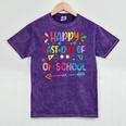 Last Day Of School Tie Dye School Graduation Summer Teacher Mineral Wash Tshirts Mineral Purple