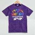 Last Day Of School Year 2025 Preschool Autograph Graduation Mineral Wash Tshirts Mineral Purple