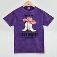 This Is My Last Rodeo Senior 2026 Cowgirl Graduation Mineral Wash Tshirts Mineral Purple