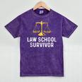 Law School Survivor Humor Law School Graduation Quote Mineral Wash Tshirts Mineral Purple