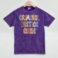 Lawyer True Crime Lover Addict Graduation Apparel Criminal Justice Girlie Major Degree Future Detective Mineral Wash Tshirts Mineral Purple