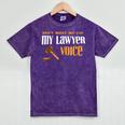 Lawyer Voice Attorney Law School Student Graduation Mineral Wash Tshirts Mineral Purple