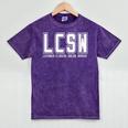 LCSW Licensed Clinical Social Worker Graduation Mineral Wash Tshirts Mineral Purple
