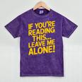 Leave Me Alone – Sarcastic Saying For Introverts Mineral Wash Tshirts Mineral Purple