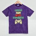 Level Complete Jr High School Graduation Grad Slogan T Shirt Mineral Wash Tshirts Mineral Purple