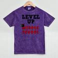 Level Up Middle School 5th Grade Graduation Mineral Wash Tshirts Mineral Purple