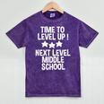 Level Up Middle School 5th Grade Graduation Party Mineral Wash Tshirts Mineral Purple