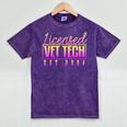 Licensed Vet Tech Veterinary Technician Graduation 2024 Mineral Wash Tshirts Mineral Purple