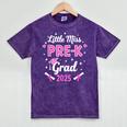 Little Miss Pre-K Grad 2025 Coquette Preschool Graduation Mineral Wash Tshirts Mineral Purple
