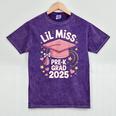 Little Miss Pre-K Grad 2025 Preschool Graduation Girls Kids Mineral Wash Tshirts Mineral Purple