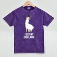 LLama Graduation I Got My Dipllama Cute Llama Mineral Wash Tshirts Mineral Purple