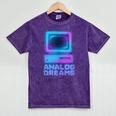 Lofi Reverie Analog Dreams Pixel 90s Desktop VHS Nostalgia Mineral Wash Tshirts Mineral Purple