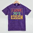 I Love 70's Music Retro Style Nostalgia Vibe 1970 70's Party Mineral Wash Tshirts Mineral Purple