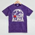 I Love Being Alpha Moonlit Wolf Meme Alpha Introvert Mineral Wash Tshirts Mineral Purple