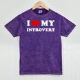 I Love My Introvert I Heart My Introvert Mineral Wash Tshirts Mineral Purple I Love My Introvert I Heart My Introvert Mineral Wash Tshirts Mineral Purple