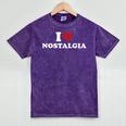 I Love Nostalgia Retro Vintage 80s 90s Nostalgia Premium Tri-Blend Mineral Wash Tshirts Mineral Purple