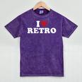 I Love Retro Vintage 80s 90s Nostalgia Premium Tri-Blend Mineral Wash Tshirts Mineral Purple
