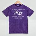 Love Social Worker Shirt Graduation MSW Tee Mineral Wash Tshirts Mineral Purple