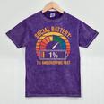 Low Social Battery Introvert Energy Mineral Wash Tshirts Mineral Purple
