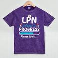 LPN In Progress Loading Future Nurse Graduation Lover Mineral Wash Tshirts Mineral Purple