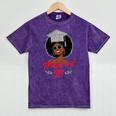 Master Degree Graduation Gifts Black Girl Mineral Wash Tshirts Mineral Purple