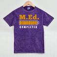 Master Graduation Completed Master Of Education Teacher Men Women Mineral Wash Tshirts Mineral Purple