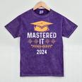 Mastered It 2024 Masters Degree Graduation Graduate Mba Mineral Wash Tshirts Mineral Purple