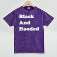 Masters Degree Graduation And Hooded T-Shirt Mineral Wash Tshirts Mineral Purple