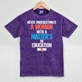Masters In Education Degree Graduation Women MeD Mineral Wash Tshirts Mineral Purple