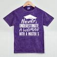 Master's Graduation Shirt For Women With Masters Degree Mineral Wash Tshirts Mineral Purple