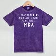 MBA Graduate T Shirt For Graduation Congrats Grad Mineral Wash Tshirts Mineral Purple